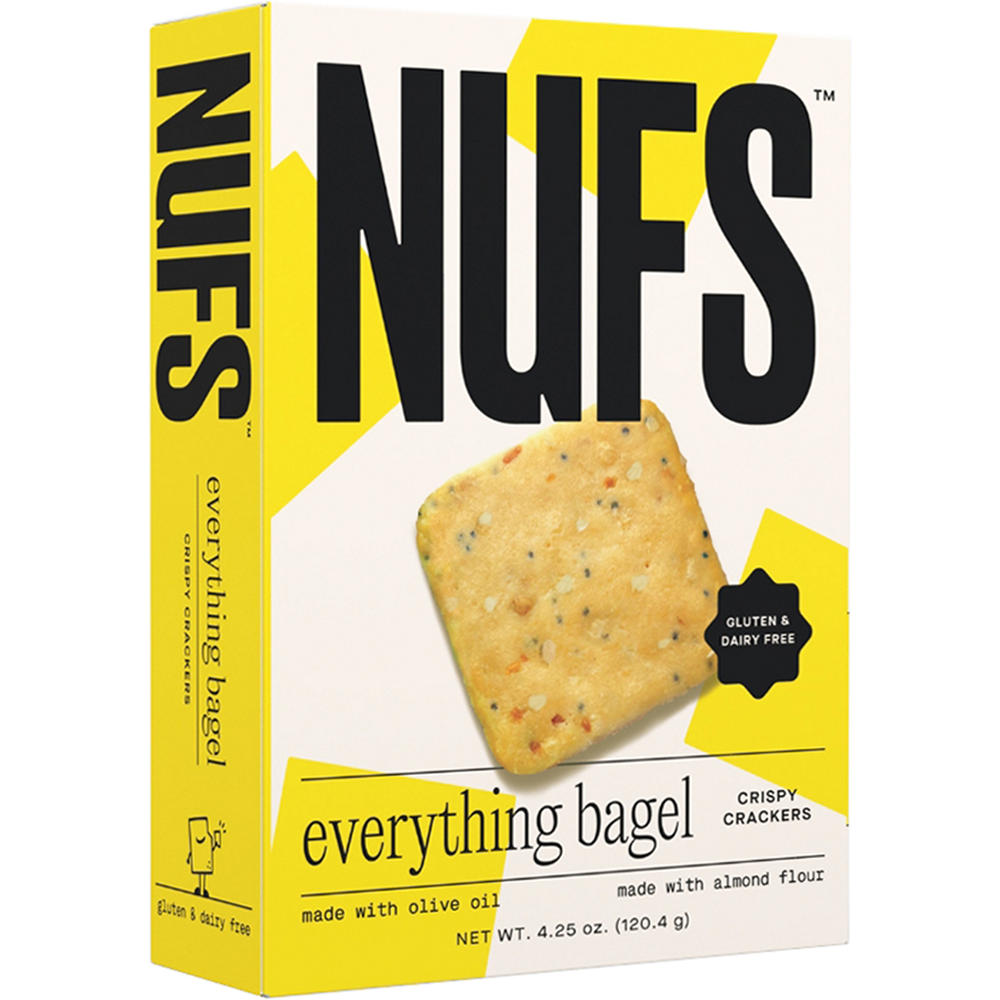 Nufs Everything Bagel Crackers, 4.25 oz