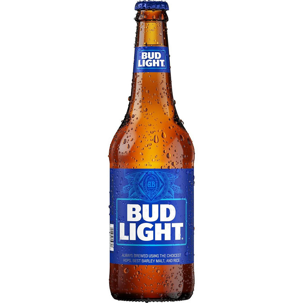 Bud Light Lager Beer Bottle, 18 oz