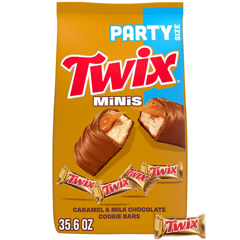 Twix Minis Cookie Chocolate Caramel Candy Bars - Party Size, 35.6 oz