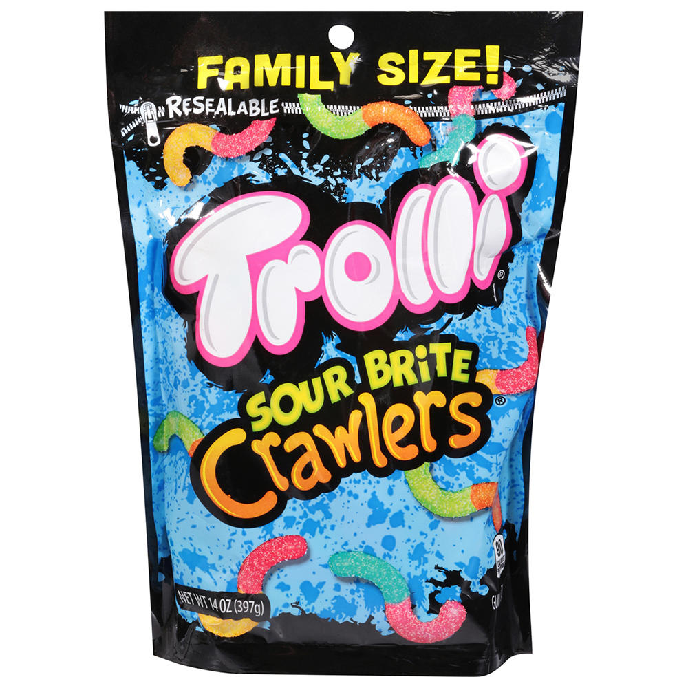 Trolli Sour Brite Crawlers Candy - Family Size, 14 oz