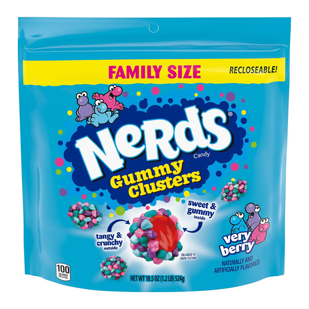Nerds Very Berry Gummy Clusters Candy - Family Size, 18.5 oz