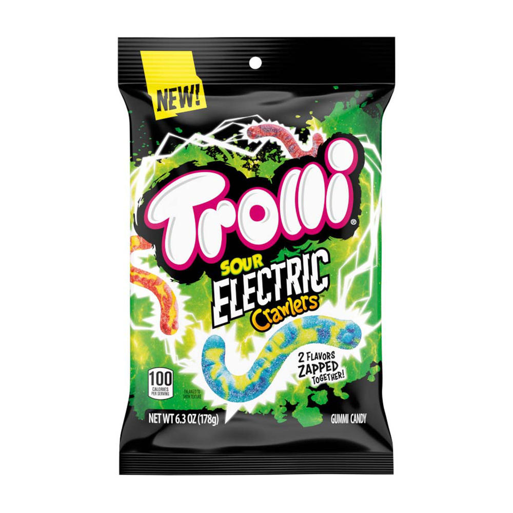 Trolli Sour Electric Crawlers Gummi Candy, 6.3 oz