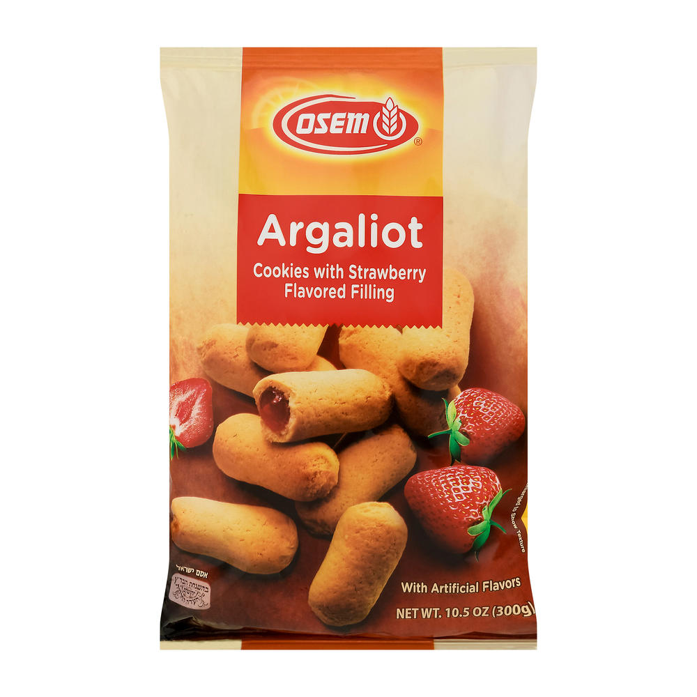 Osem Kosher Argaliot Strawberry Filled Cookies, 10.5 oz