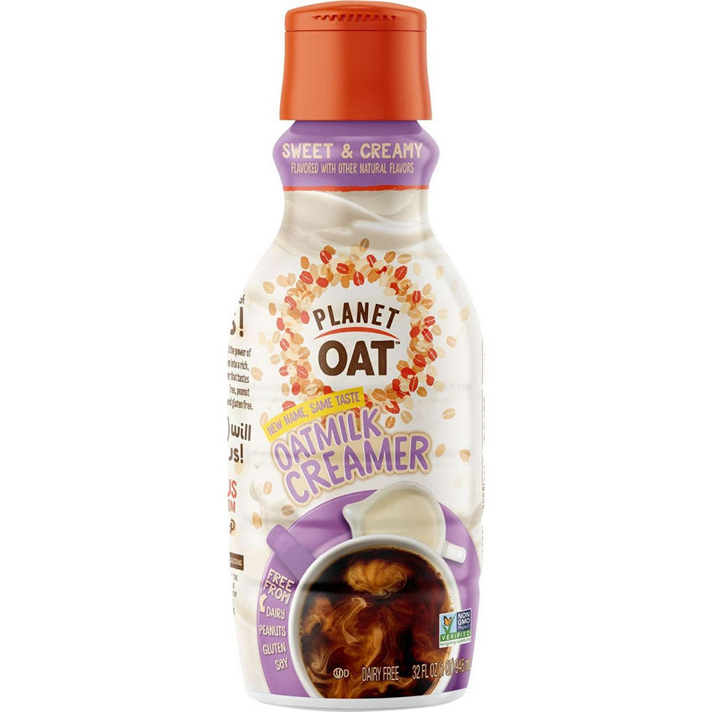 Planet Oat Dairy Free Oat Milk Liquid Coffee Creamer - Sweet & Creamy, 32 oz