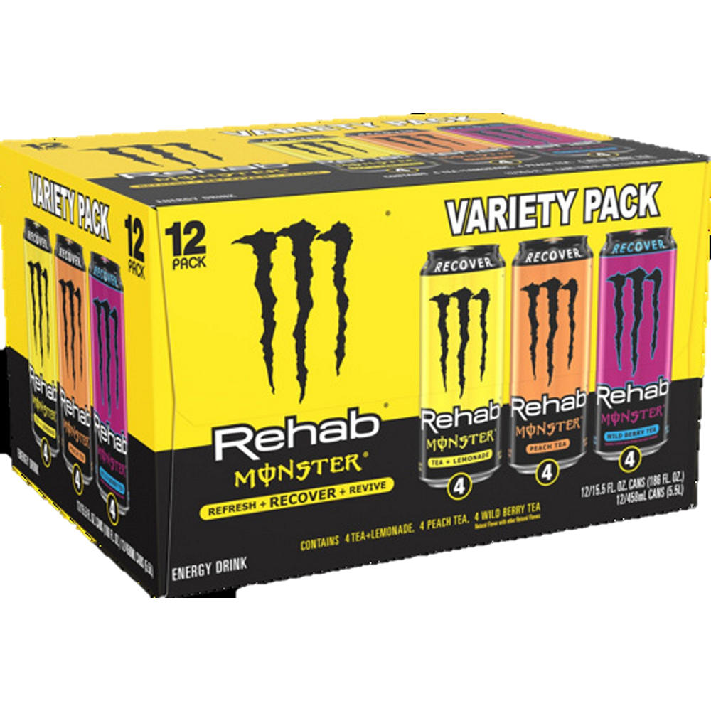 Monster Rehab Variety 12 pk Cans, 16 oz