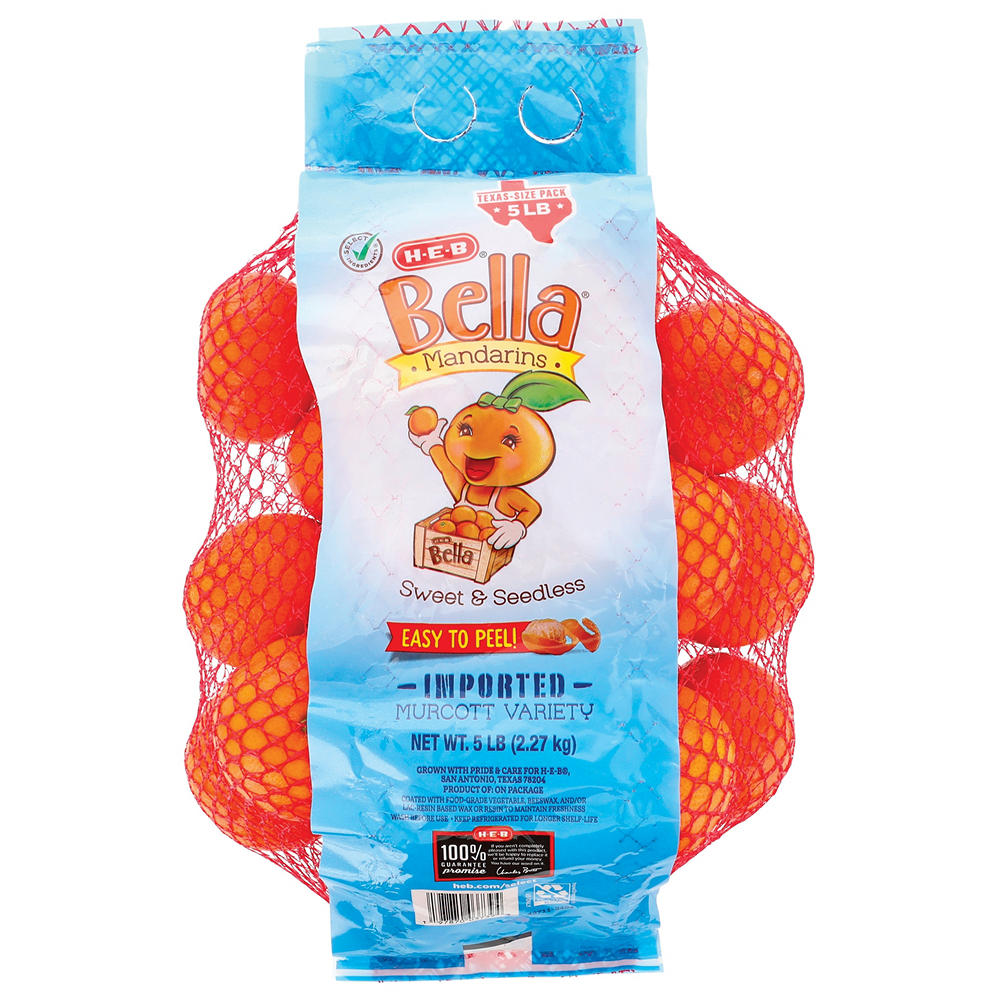 H-E-B Bella Mandarin Oranges – Texas-Size Pack, 5 lb bag