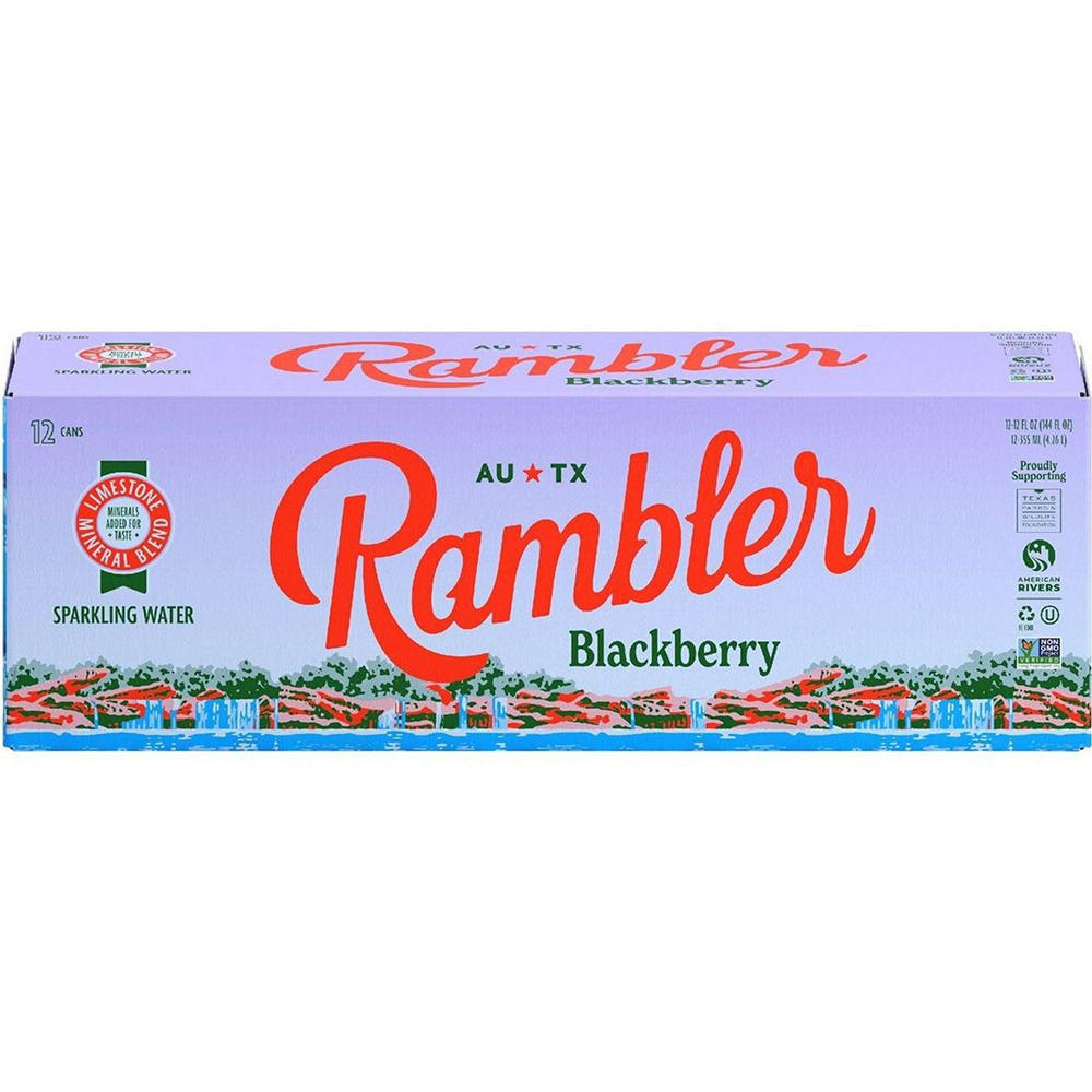 Rambler Blackberry Sparkling Water 12 pk Cans, 12 oz