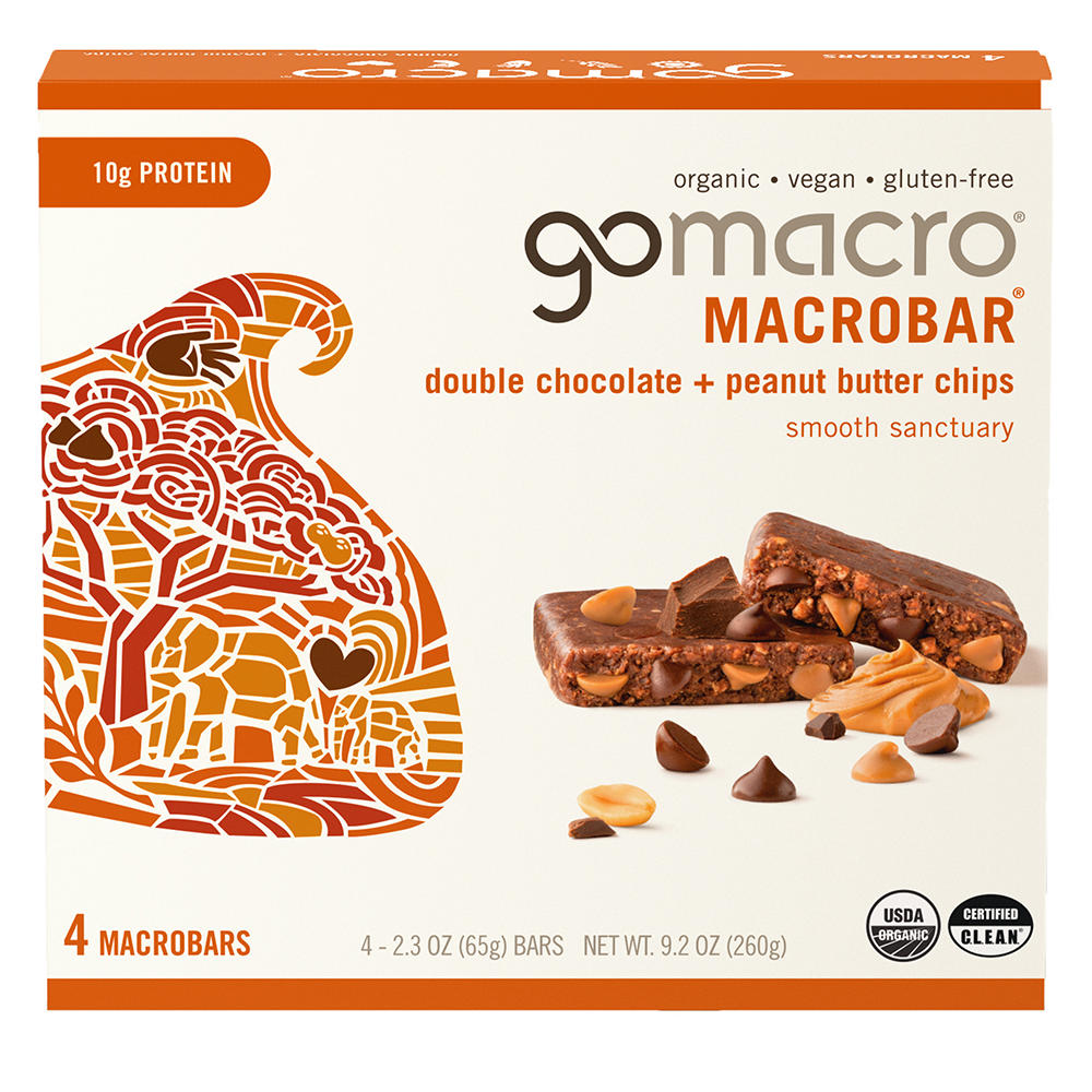GoMacro Organic Vegan 10g Protein Bars - Smooth Sanctuary, 4 ct