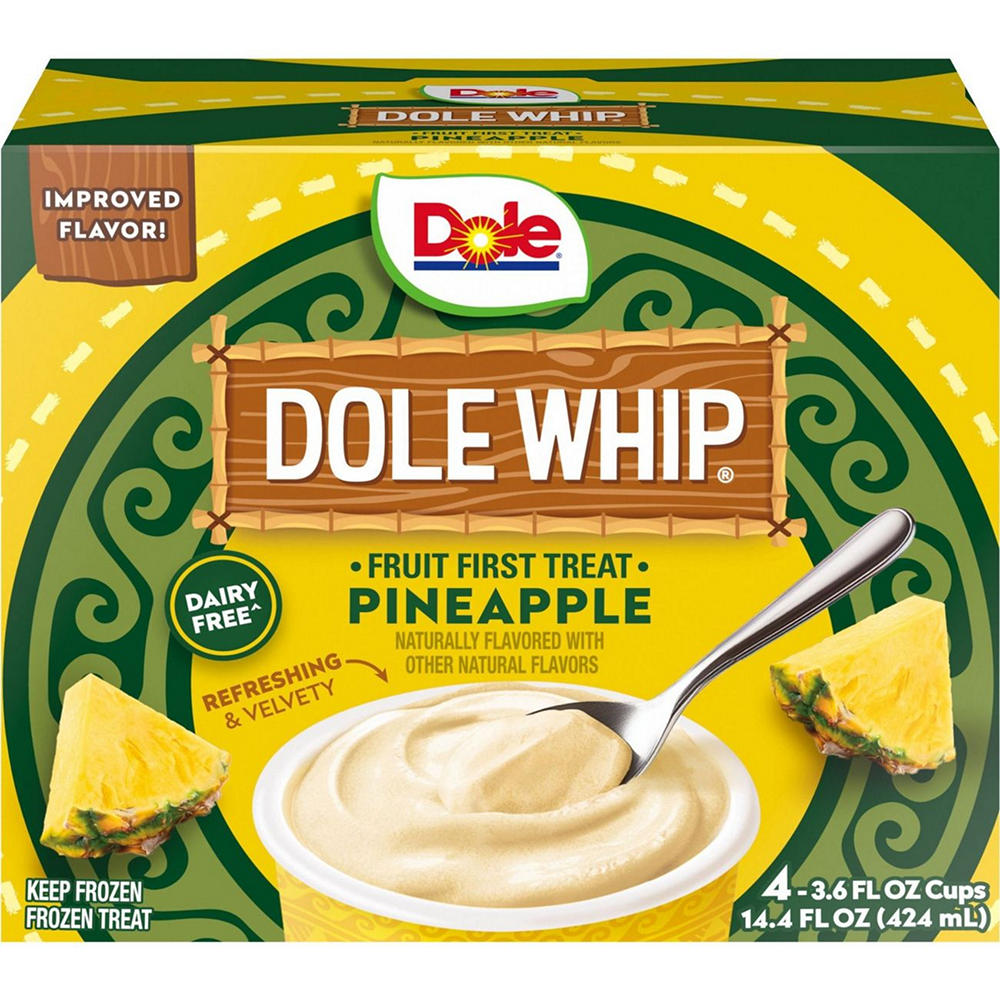 Dole Whip Pineapple Frozen Treat Cups, 4 ct