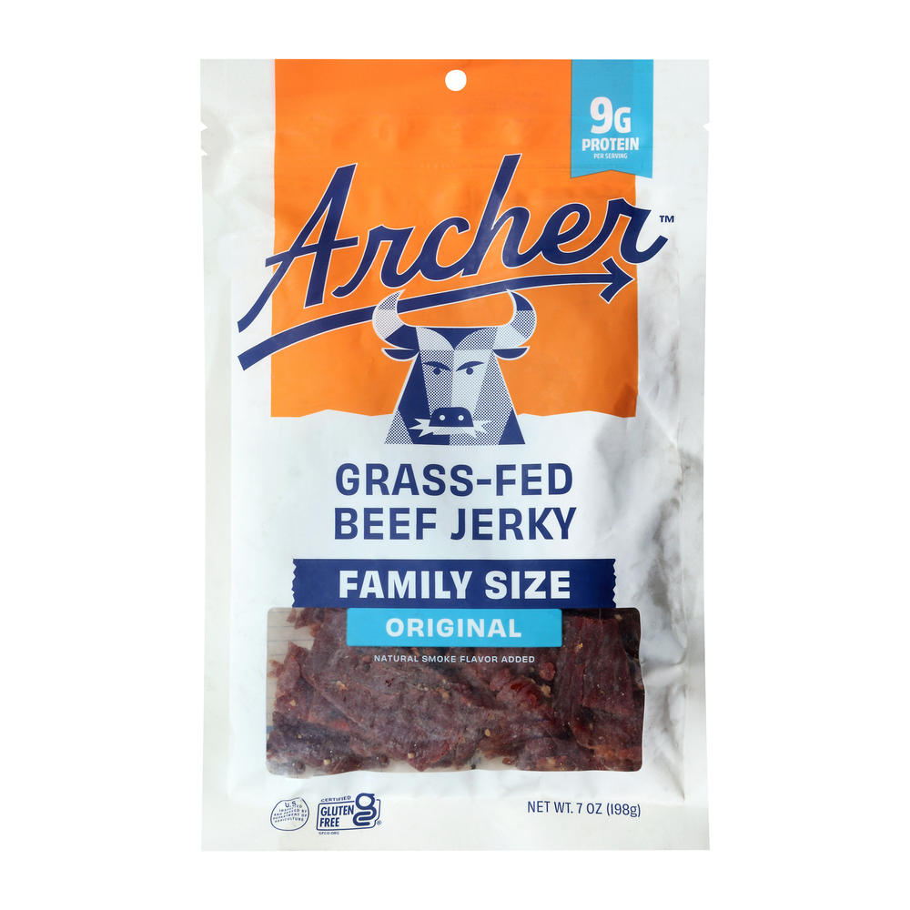 Archer Original Grass-Fed Beef Jerky - Family Size, 7 oz