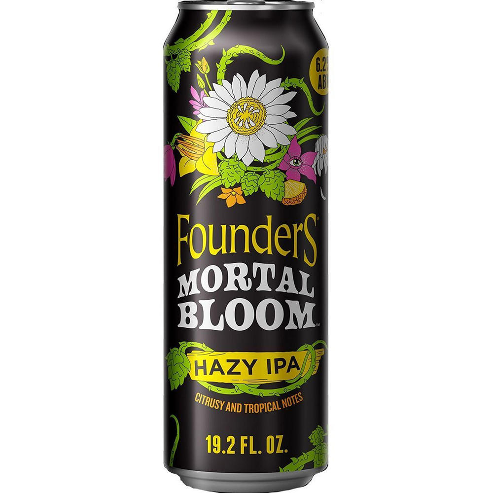 Founders Mortal Bloom Hazy IPA Craft Beer Can, 19.2 oz