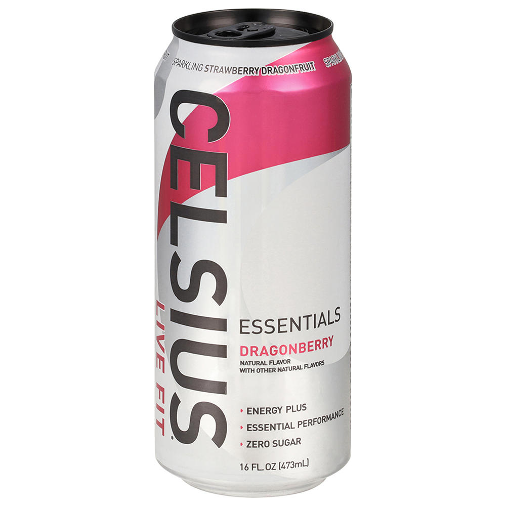 Celsius Essentials Zero Sugar Energy Drink - Dragonberry, 16 oz