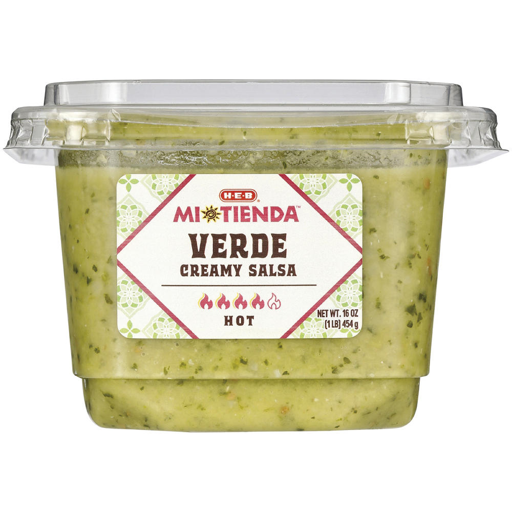 H-E-B Mi Tienda Creamy Salsa Verde - Hot, 16 oz