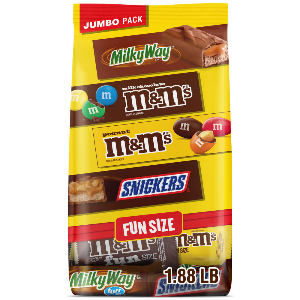 M&M'S, Snickers, & Milky Way Assorted Fun Size Chocolate Candy - Jumbo Pack, 30.18 oz