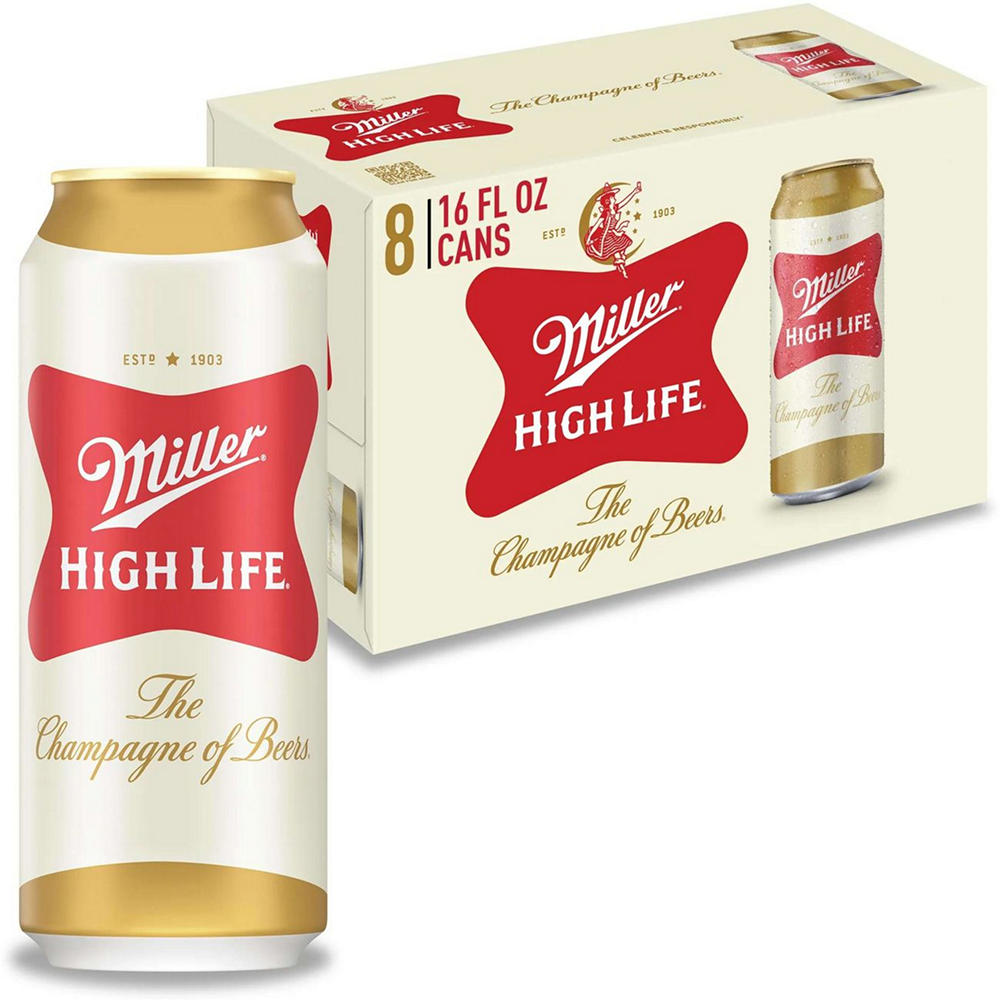 Miller High Life 8 pk Cans, 16 oz