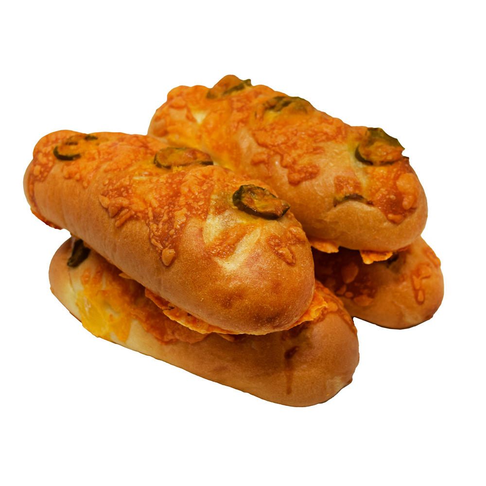 H-E-B Bakery Jalapeño Cheese Submarine Rolls, 4 ct