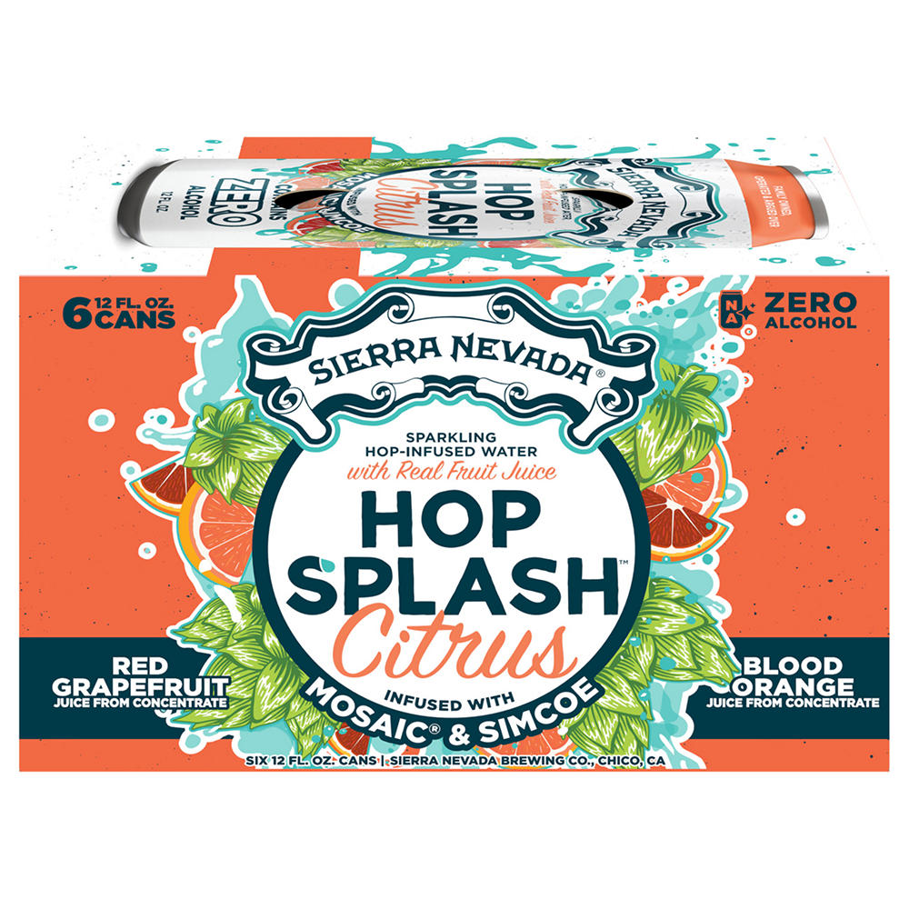 Sierra Nevada Non Alcoholic Sierra Nevada HopSplash Citrus Craft Beer 6 pk Cans, 12 oz