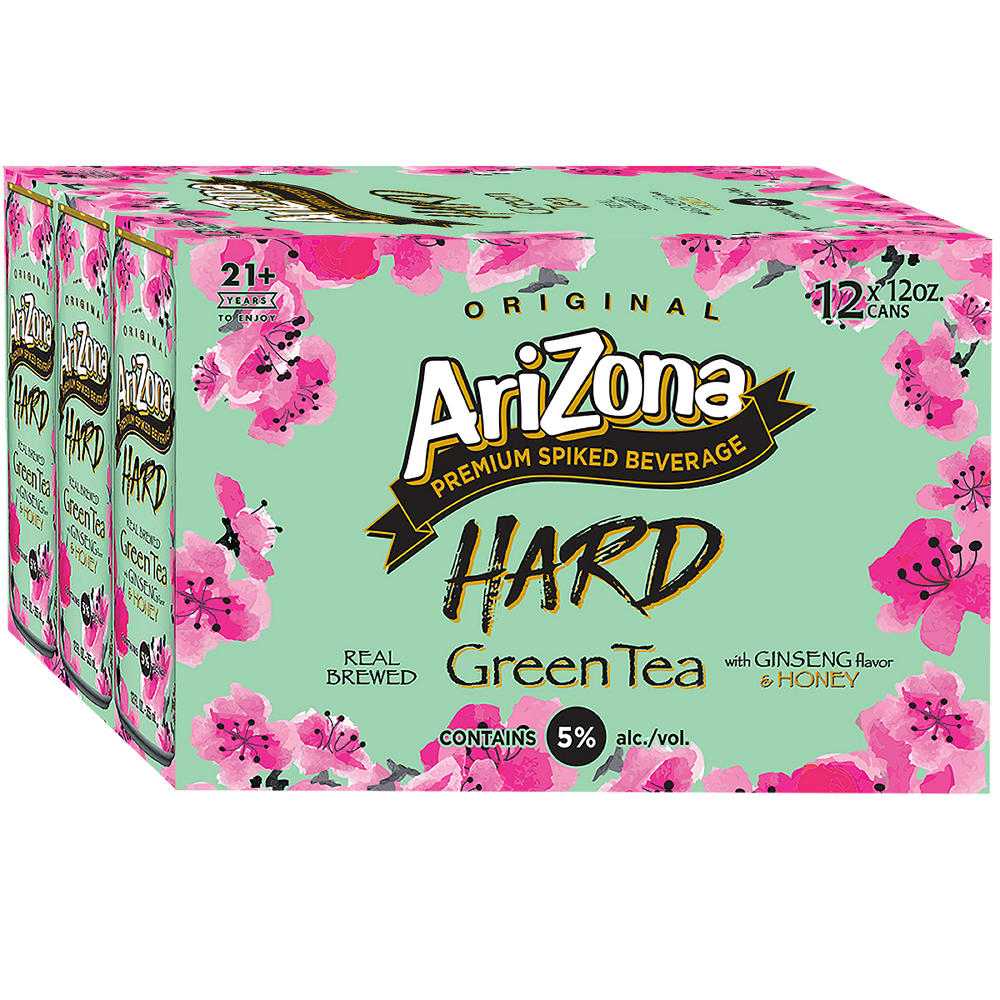 AriZona Hard Green Tea with Ginseng & Honey 12 pk Cans, 12 oz