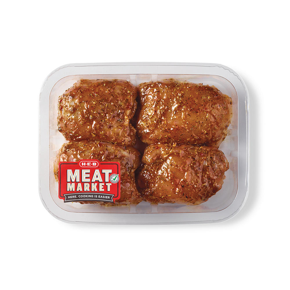 H-E-B Meat Market Marinated Boneless Chicken Thighs – Rosemary, Avg. 1.5 lbs