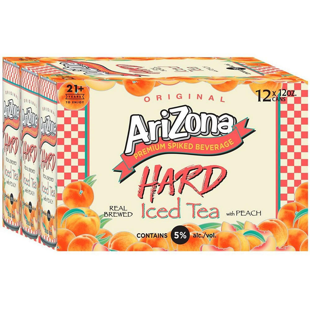 Arizona Hard Iced Tea With Peach 12 pk Cans, 12 oz