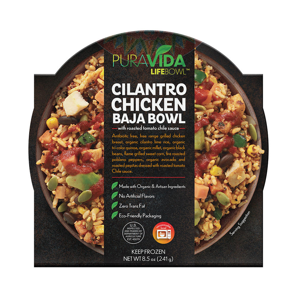 PuraVida Life Bowl Cilantro Chicken Baja Bowl Frozen Meal, 8.5 oz