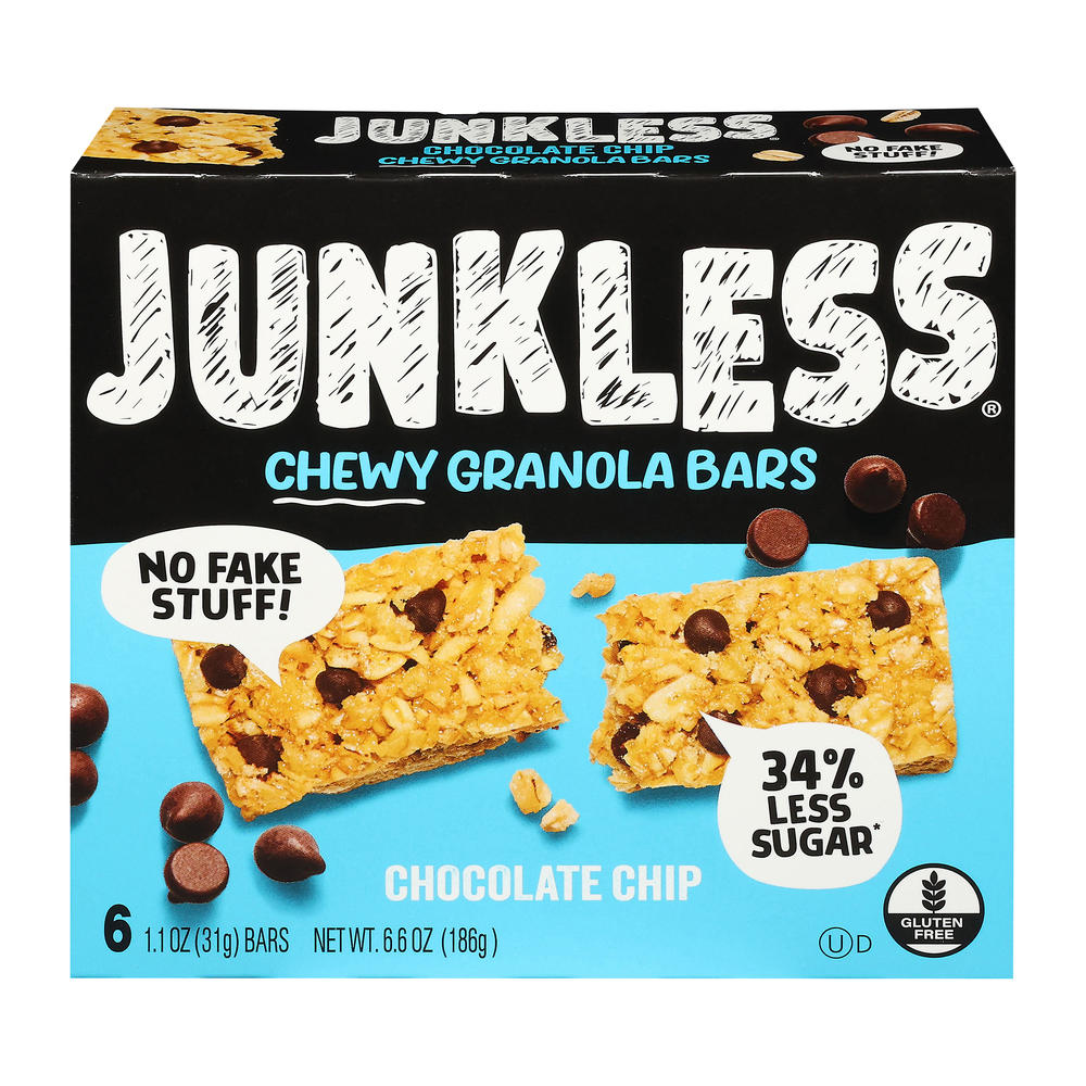 Junkless Chocolate Chip Chewy Granola Bars, 6 ct
