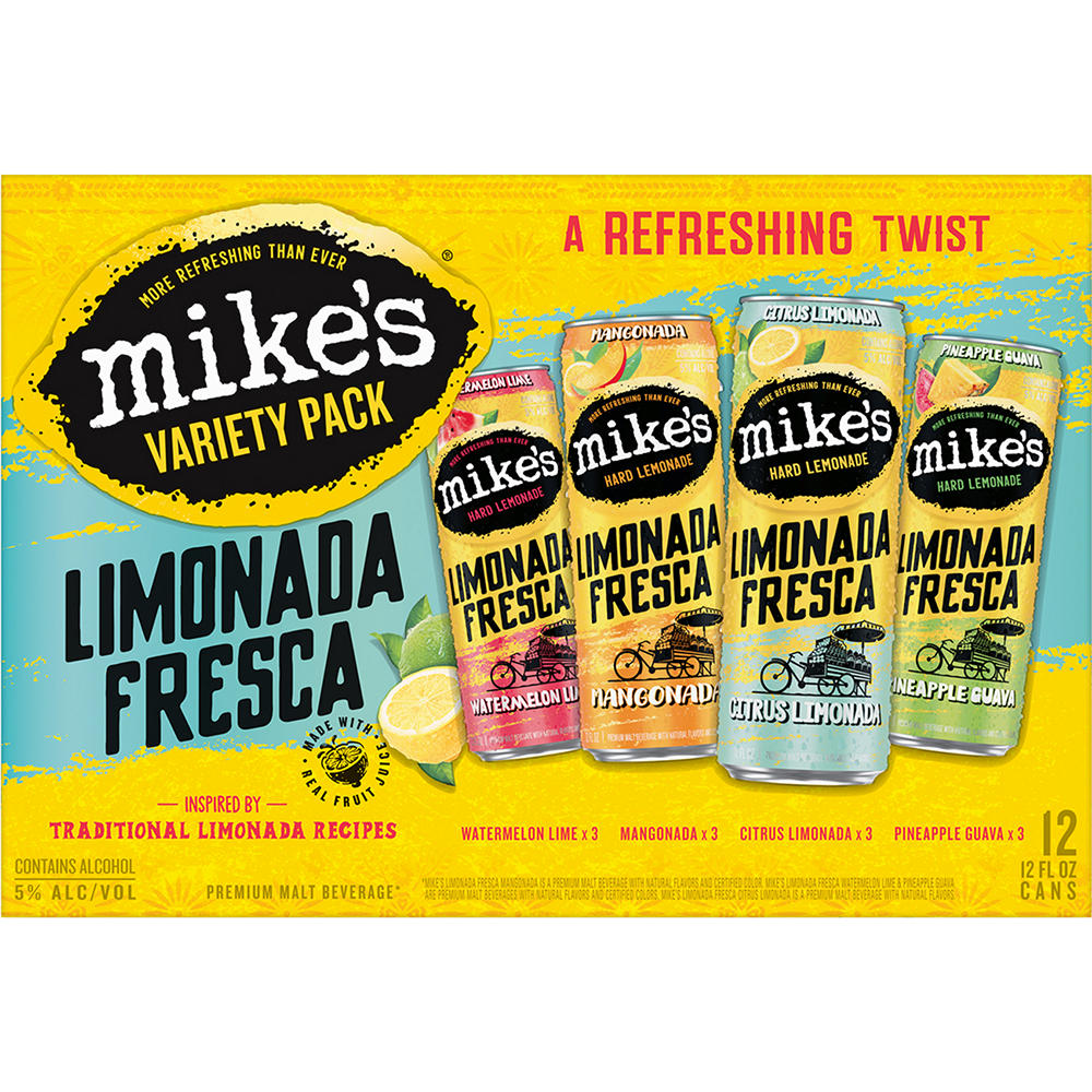 Mike's Limonada Fresca Variety 12 pk Cans, 12 oz