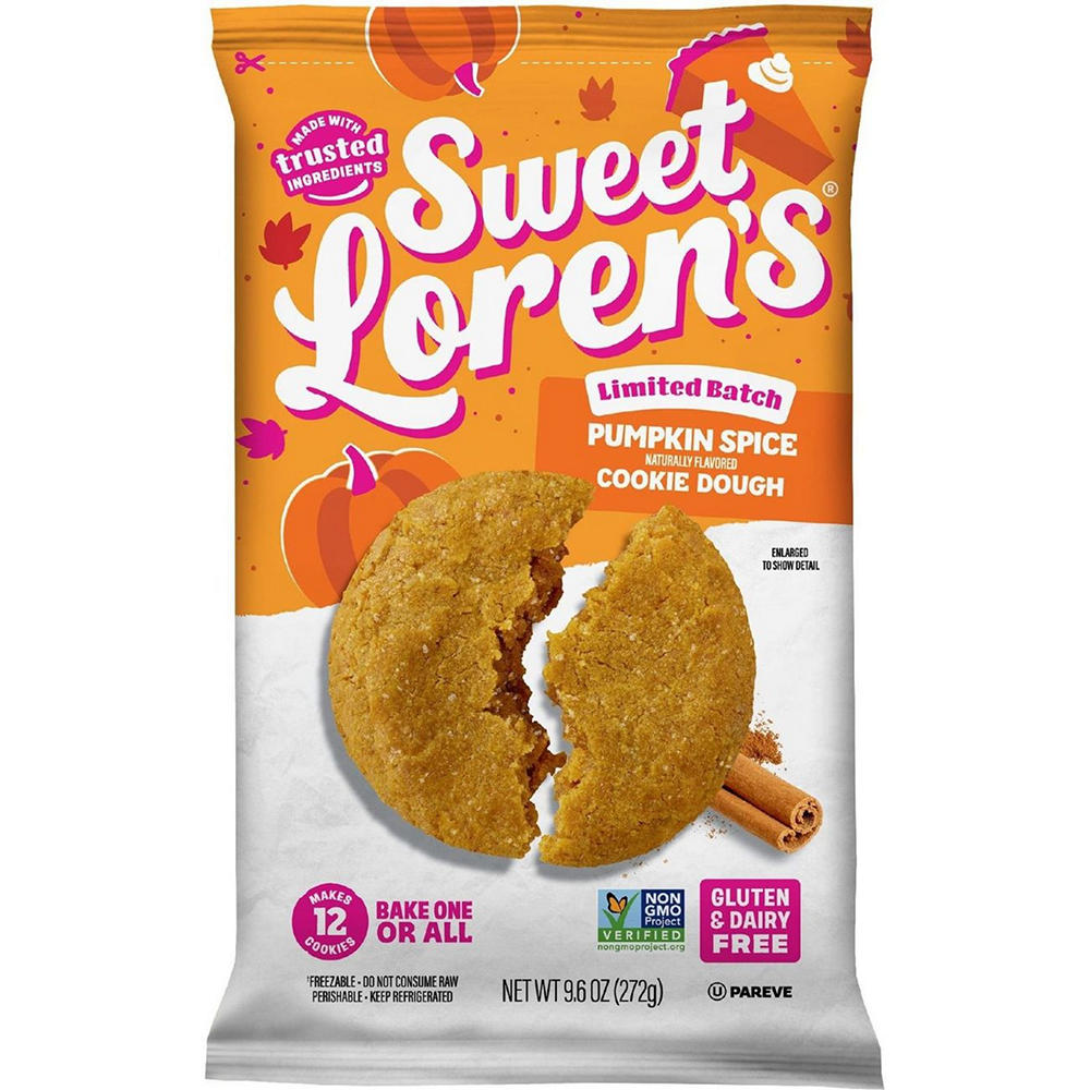Sweet Loren's Gluten Free & Vegan Pumpkin Spice Cookie Dough, 12 ct