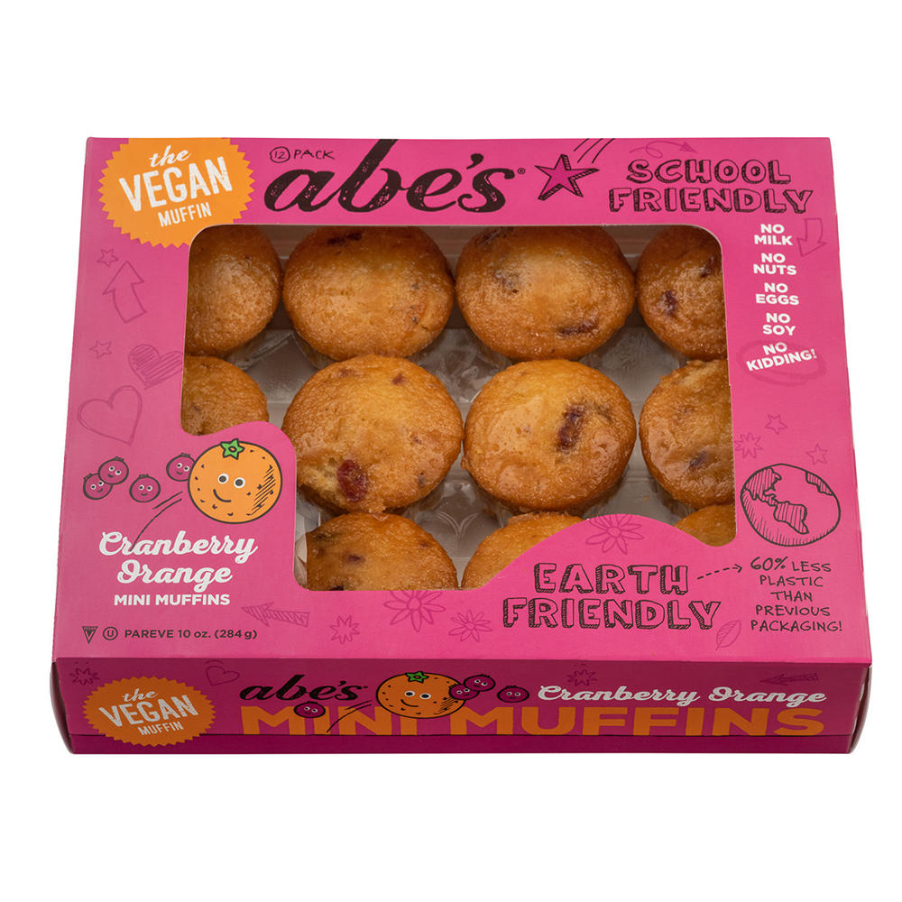 Abe's Vegan Mini Muffins - Cranberry Orange, 12 ct