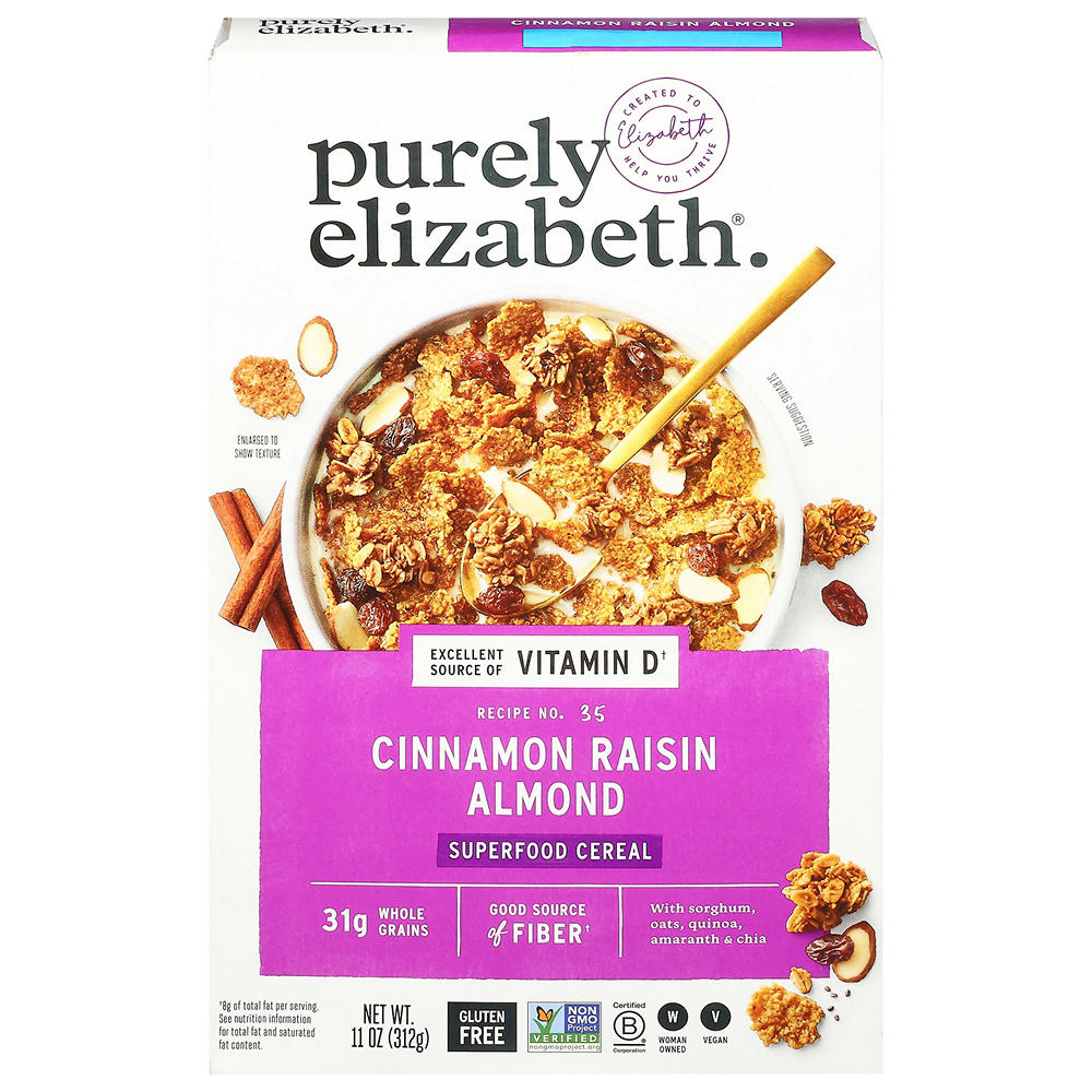 Purely Elizabeth Cinnamon Raisin Almond Superfood Cereal, 11 oz