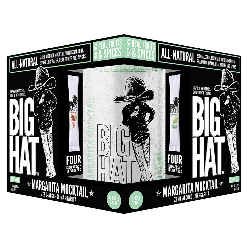 Big Hat Non Alcoholic Margarita Mocktail 4 pk Cans, 12 oz