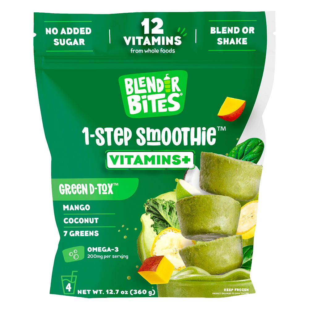 Blender Bites 1-Step Smoothie Green D-Tox, 13 oz