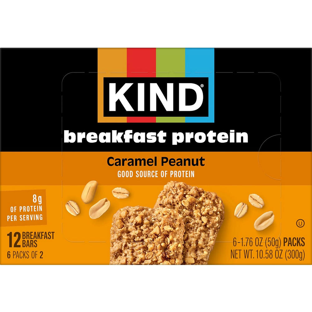 Kind 8g Protein Breakfast Bars - Caramel Peanut, 6 ct
