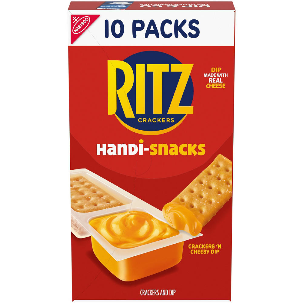 Handi-Snacks RITZ Crackers 'N Cheesy Dip Snack Packs, 10 pk