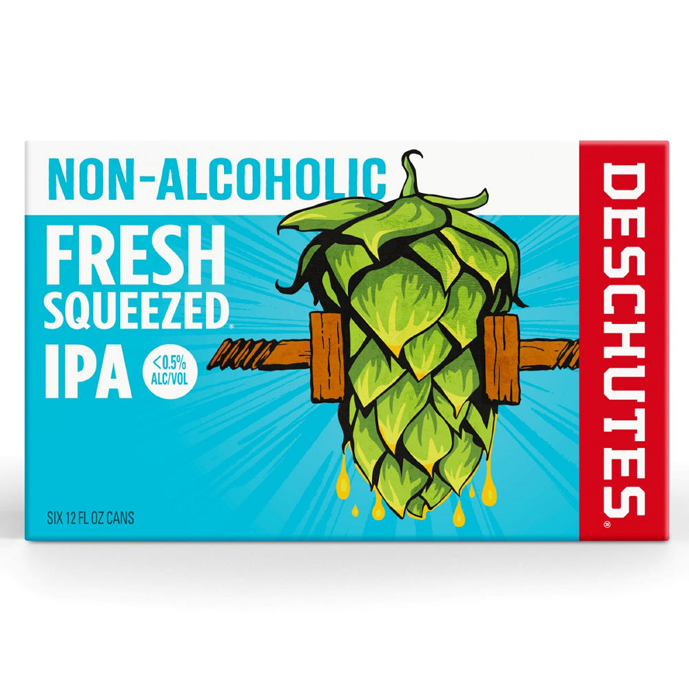Deschutes Non Alcoholic Fresh Squeezed IPA Craft Beer 6 pk Cans, 12 oz