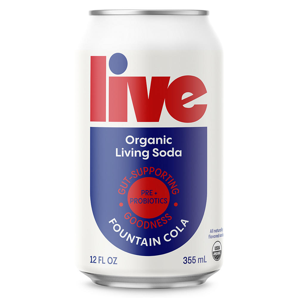 LIVE Soda Organic Probiotic Cola, 12oz