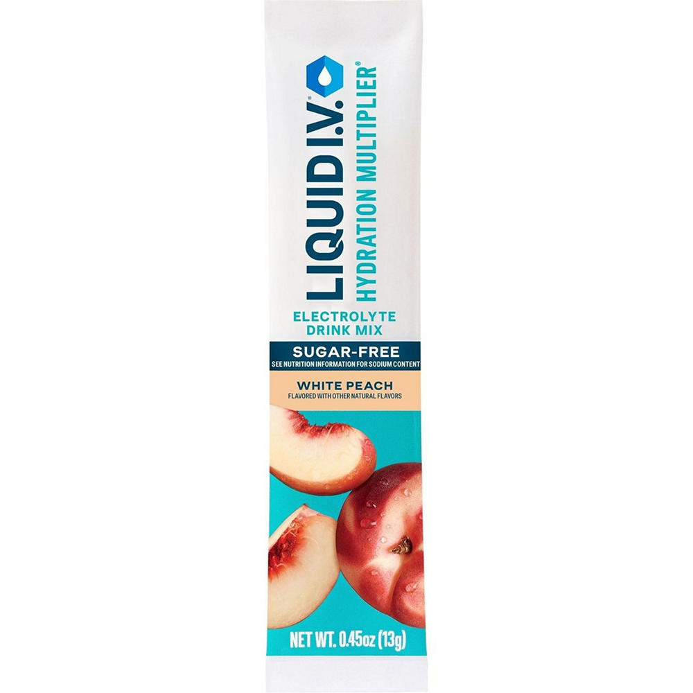 Liquid I.V. Sugar Free Hydration Multiplier Electrolyte Drink Mix Stick - White Peach
