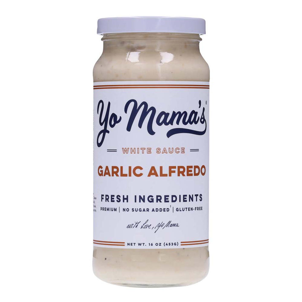 Yo Mama's Roasted Garlic Alfredo Sauce, 16 oz