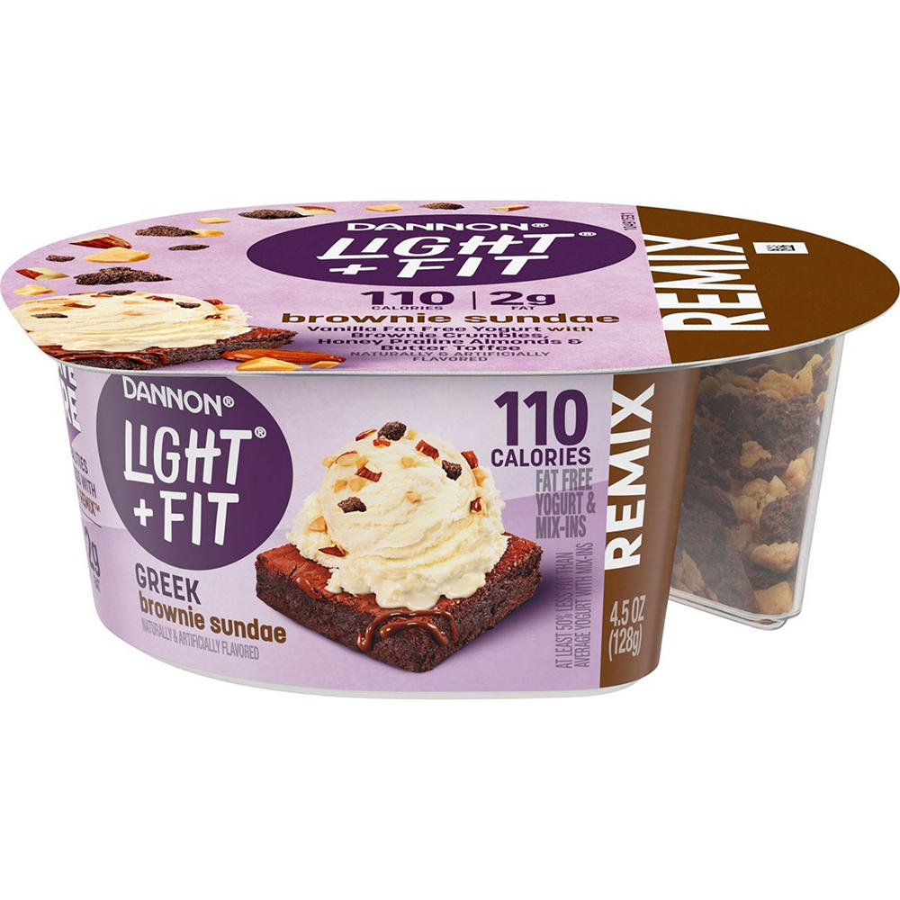 Dannon Light & Fit Remix Brownie Sundae Greek Yogurt, 4.5 oz