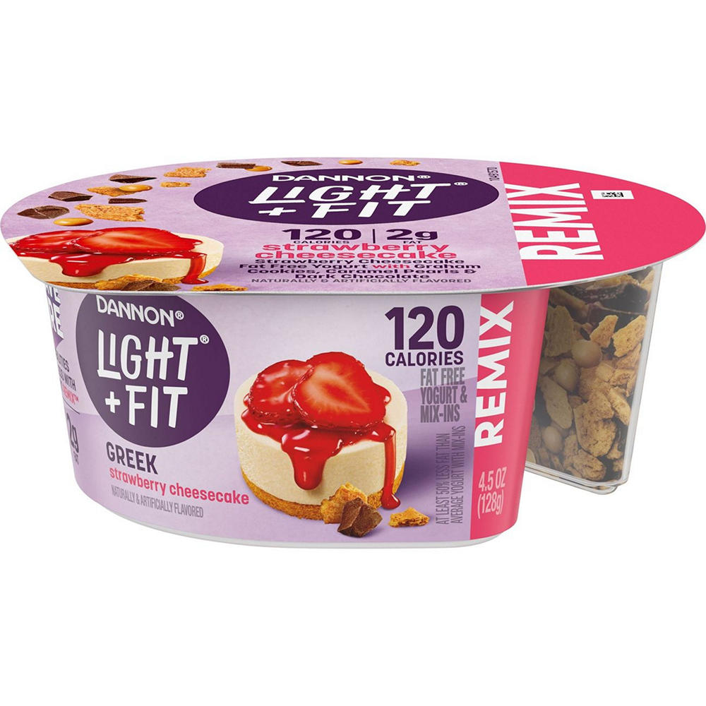 Dannon Light & Fit Remix Strawberry Cheesecake Greek Yogurt, 4.5 oz