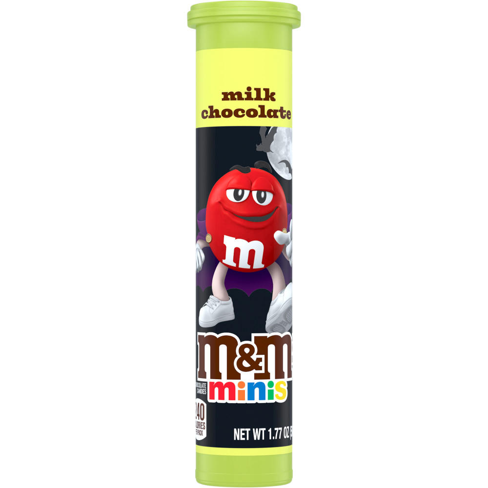 M&M'S Minis Milk Chocolate Halloween Candy Tube, 1.77 oz