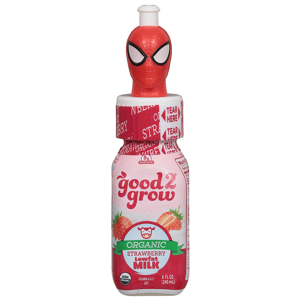 good2grow Organic Strawberry Milk - Assorted Characters, 8 oz
