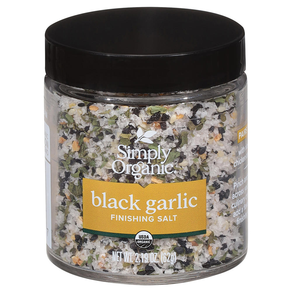 Simply Organic Black Garlic Finishing Salt, 2.19 oz