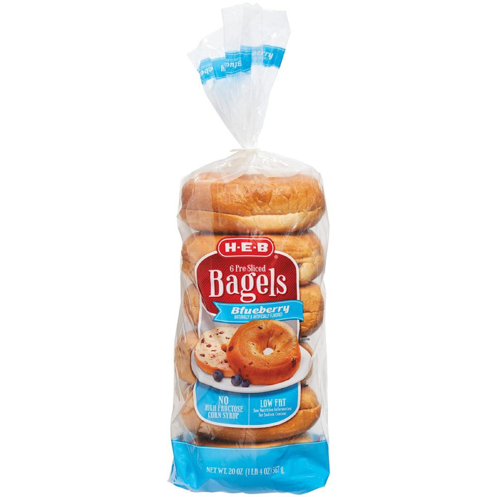 H-E-B Blueberry Bagels, 6 ct