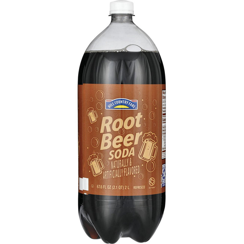 Hill Country Fare Root Beer Soda, 2 L