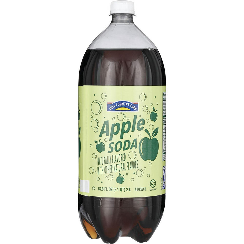 Hill Country Fare Apple Soda, 2 L