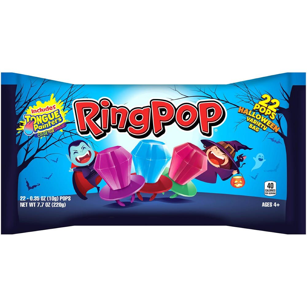 Ring Pop Assorted Halloween Candy, 22 pc