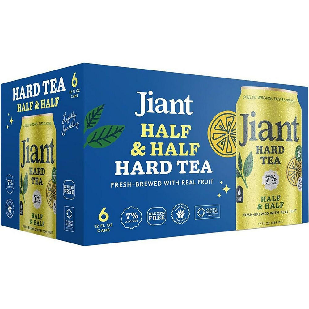 Jiant Half & Half Hard Tea Lemonade 6 pk Cans, 12 oz