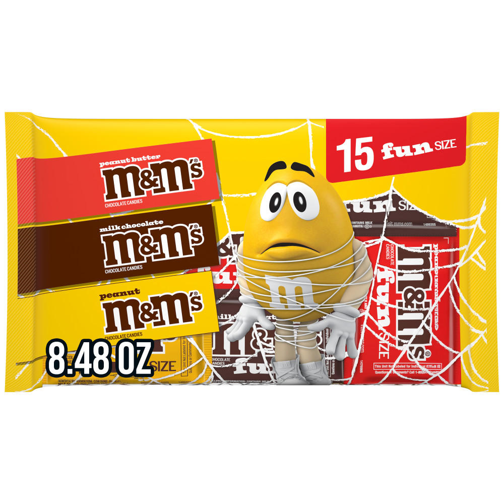 M&M'S Assorted Fun Size Halloween Candy, 15 pc