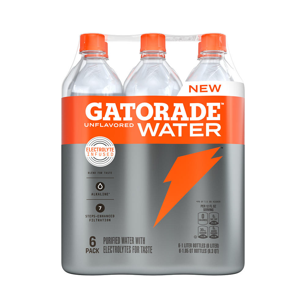 Gatorade Gatorade Water 6 pk Bottles, 1 L